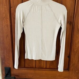 Joah Brown Cream Long Sleeve Top ribbed